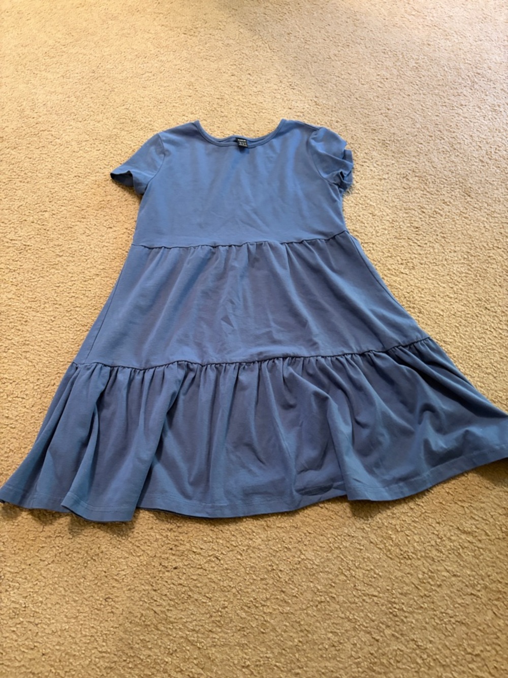 SHEIN Blue Tiered Casual Dress